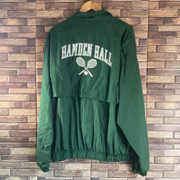 Unisex Vintage XL Green Starter Hamden Hall Zip Up Windbreaker - Picture 2 of 10